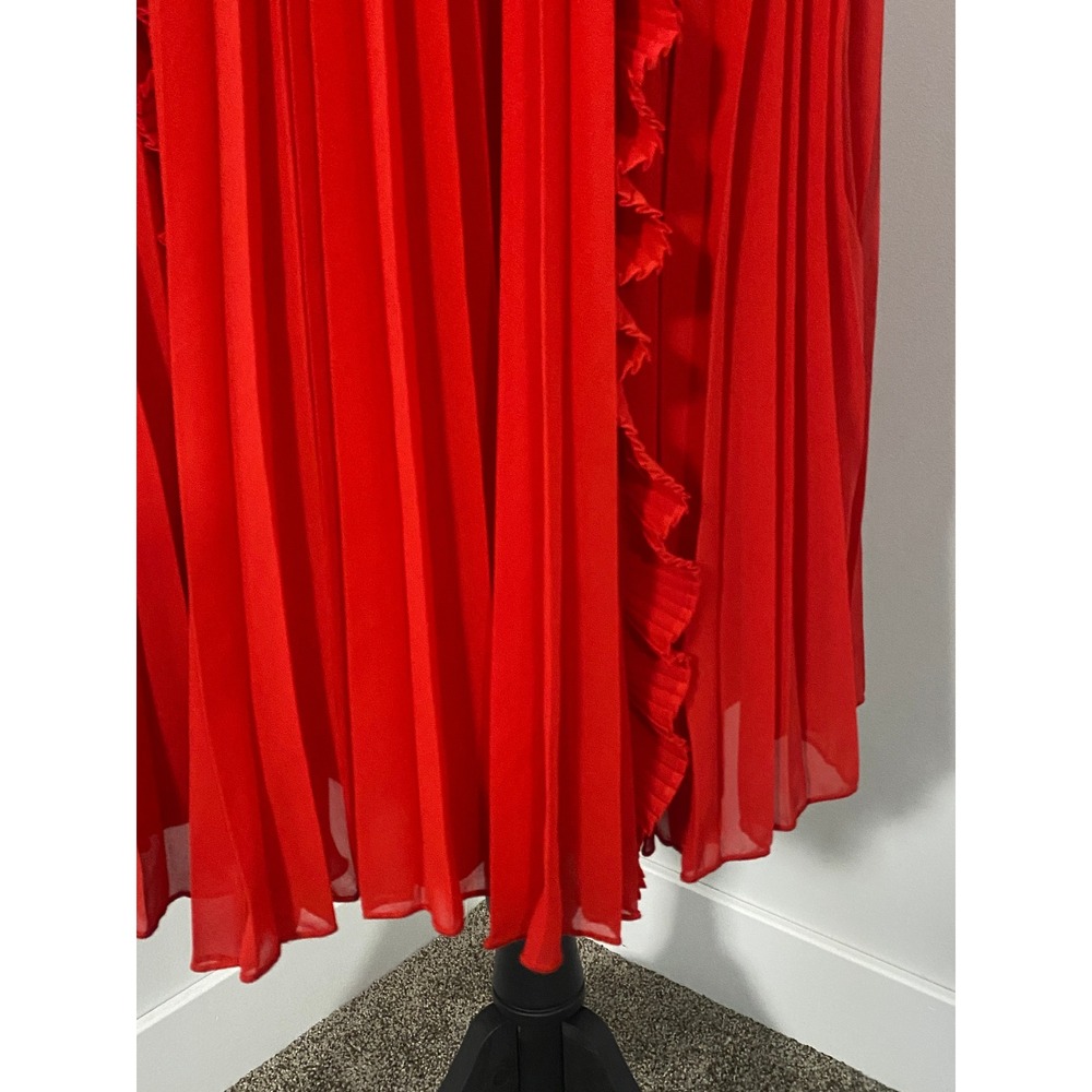 Lulu's Red Ruffle Midi Dress - Picture 8 of 15
